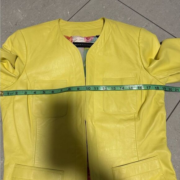 Vintage Yellow Women's Leather Jacket - Picture 8 of 8